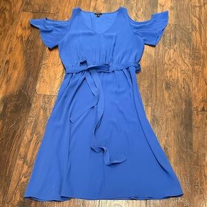 Ann Taylor Midi Dress Cobalt Blue